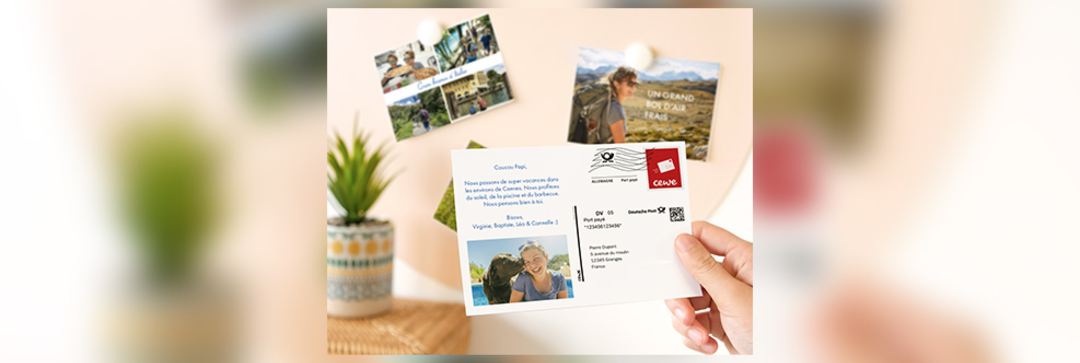 Carte postale personnalisée avec vos photos